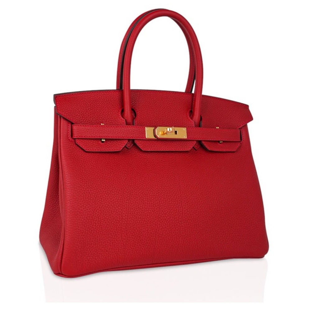 LIPSTICK RED HERMES BIRKIN 30 GOLD HARDWARE - Picture 2 of 8
